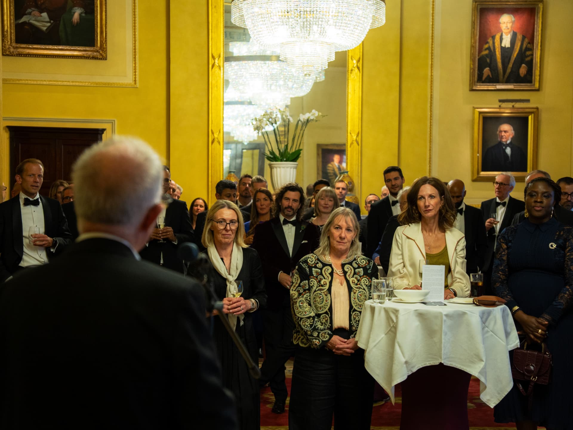 Guests listening during the black-tie HLH dinner
